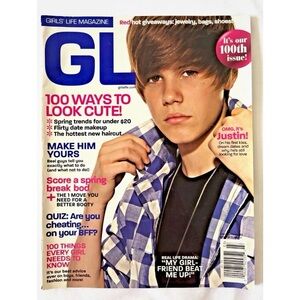 Girls’ Life GL Magazine February/March 2011 Justin Bieber Cover 100th Issue EUC